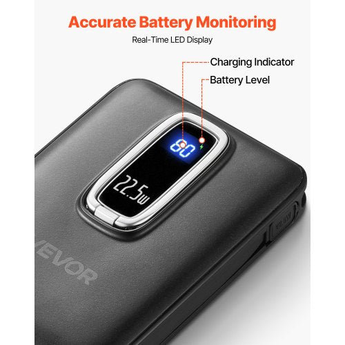 Magnetic Power Bank 10000 mAh Battery Pack Wireless MagSafeCompatible