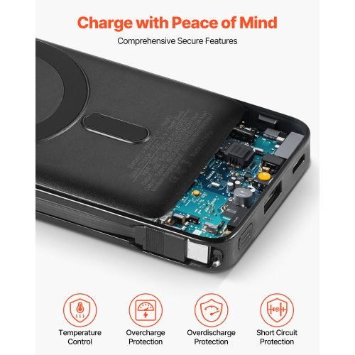 Magnetic Power Bank 10000 mAh Battery Pack Wireless MagSafeCompatible