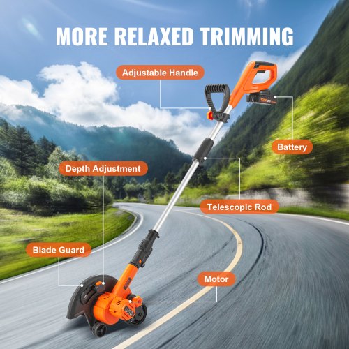 Lawn Edger 20 V Battery Powered Cordless Edger 9inch Blade Edger Lawn