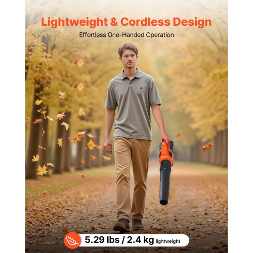 Cordless Leaf Blower 20V Powerful Electric Leaf Blower with 20Ah Battery