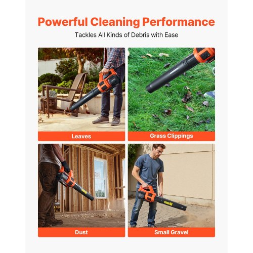 Cordless Leaf Blower 20V Powerful Electric Leaf Blower with 20Ah Battery