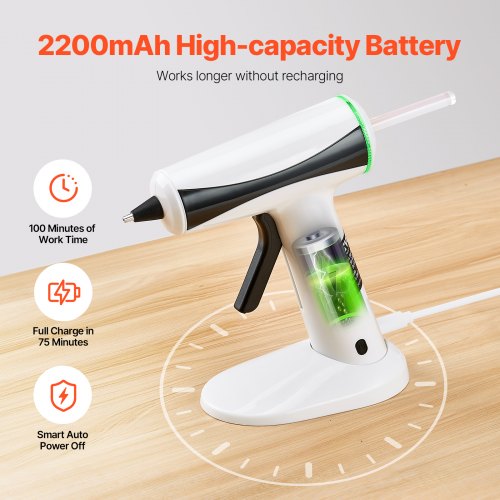 Hot Glue Gun Rechargeable Cordless Glue Gun Mini Wireless Hot Glue Gun Kit