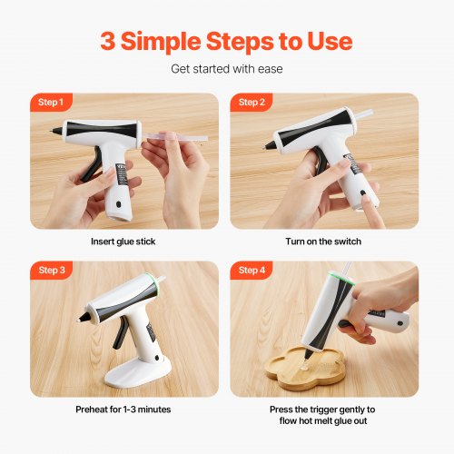 Hot Glue Gun Rechargeable Cordless Glue Gun Mini Wireless Hot Glue Gun Kit