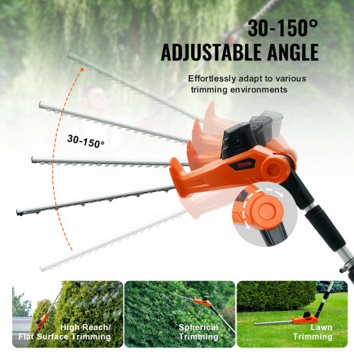 20V Cordless Hedge Trimmer 18 inch Doubleedged Steel Blade Pole Hedge