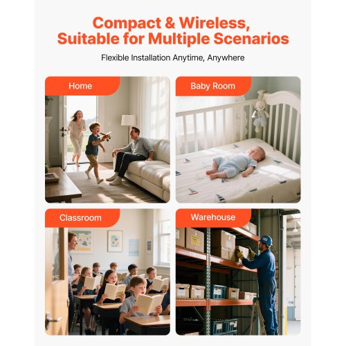 Wireless Doorbell Kit Ip54 Waterproof Door Chime Ranges Up To 1000 Ft 5