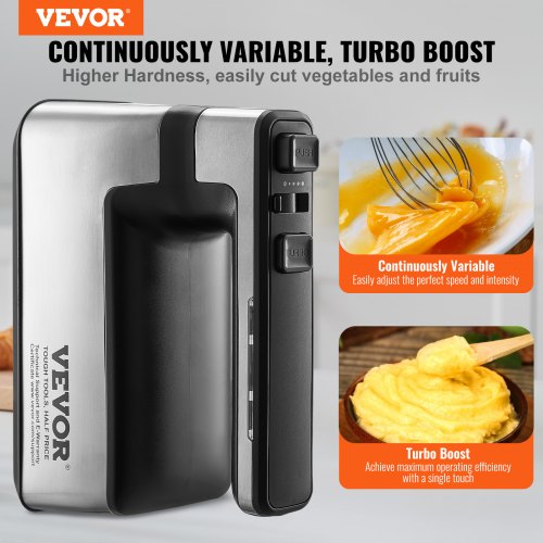 Cordless Electric Hand Mixer 100W Continuously Variable Electric Handheld