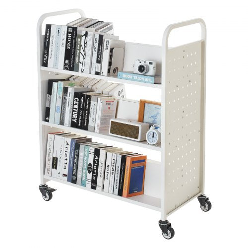 Rolling Library Book Cart 330 lbs Capacity 382 x 203 x 482Inch Library