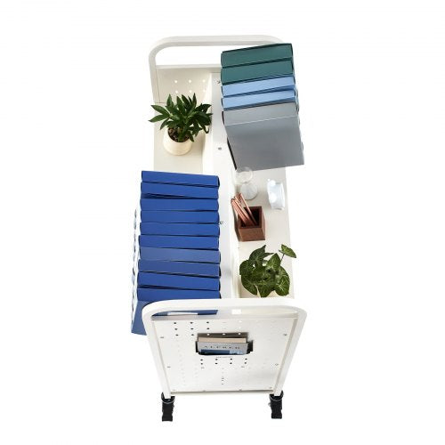 Rolling Library Book Cart 330 lbs Capacity 382 x 203 x 482Inch Library