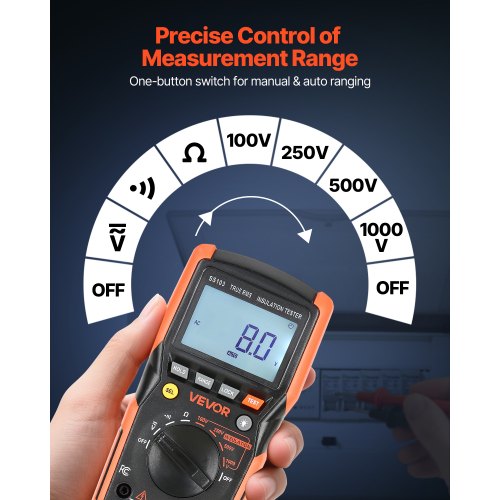 Digital Multimeter 4000Count TRMS Voltmeter Ohmmeter 1000V ACDC Voltage