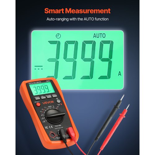 Digital Multimeter 4000Count TRMS DCAC Voltmeter Current Tester