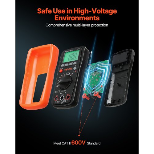 Digital Multimeter 4000Count TRMS DCAC Voltmeter Current Tester