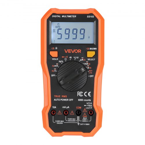 Digital Multimeter 6000Count TRMS DCAC Voltmeter Current Tester 1