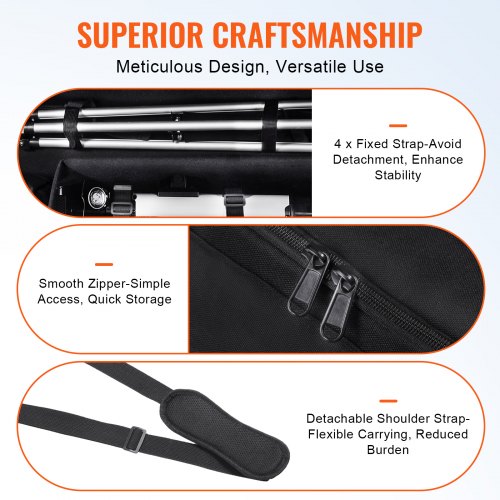 Telescope Case 30” Telescope Storage Bag with Fixed Buckles MultiPocket
