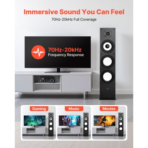 Floorstanding Speaker 2Way FloorStanding Tower Speaker with 1Inch
