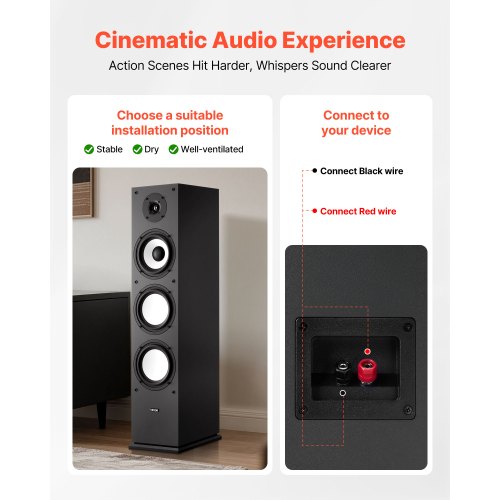 Floorstanding Speaker 2Way FloorStanding Tower Speaker with 1Inch