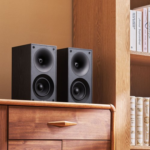 Passive Bookshelf Speaker 300W Book Shelf Stereo Speakers with 4Inch