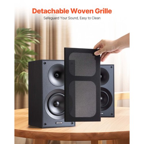 Passive Bookshelf Speaker 300W Book Shelf Stereo Speakers with 525Inch
