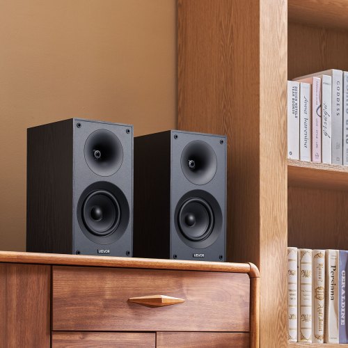 Passive Bookshelf Speaker 300W Book Shelf Stereo Speakers with 525Inch