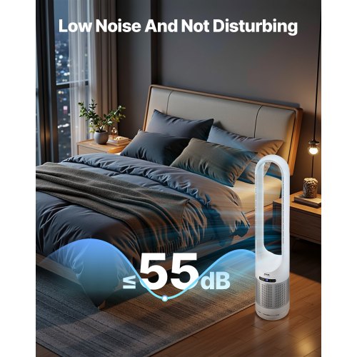 Tower Fan Bladeless 154fts Velocity Floor Fan that Blows Cold Air 80°