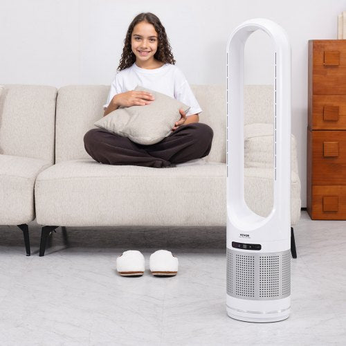 Tower Fan Bladeless 154fts Velocity Floor Fan that Blows Cold Air 80°