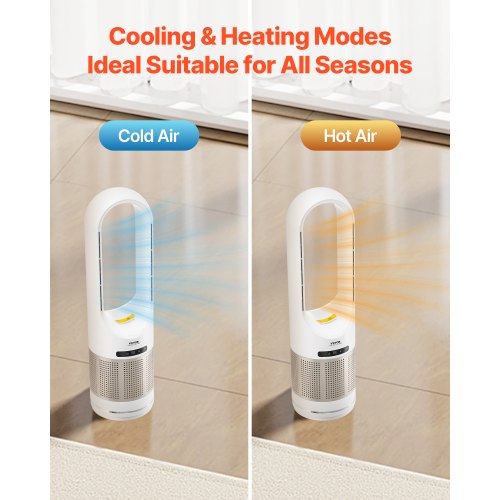 Tower Fan Bladeless 164fts Velocity Floor Fan that Blows Cold Air 80°