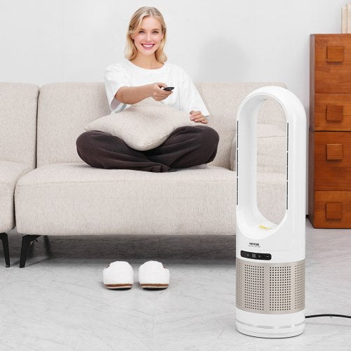Tower Fan Bladeless 164fts Velocity Floor Fan that Blows Cold Air 80°