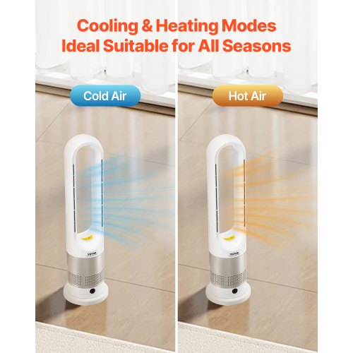 Tower Fan Bladeless 16 fts Velocity Quiet Floor Fan that Blows Cold
