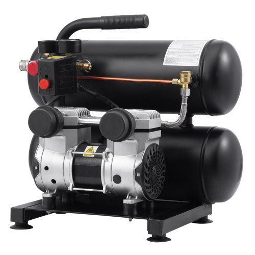Air Compressor 4.6 Gallon Steel Tank 1HP 22 CFM90 PSI Oil Free Air