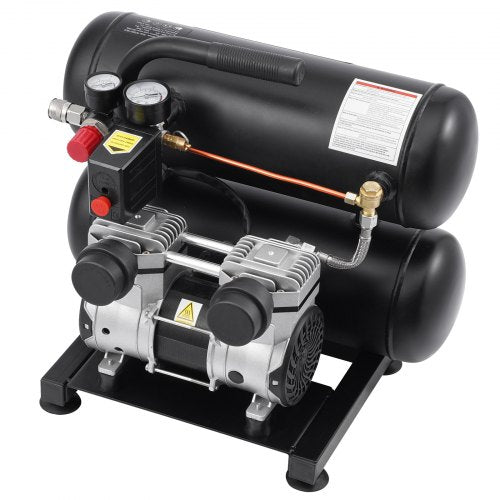 Air Compressor 4.6 Gallon Steel Tank 1HP 22 CFM90 PSI Oil Free Air
