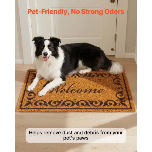 Door Mat Welcome Doormat for Outdoor Entrance 295 x 17 AllWeather Faux