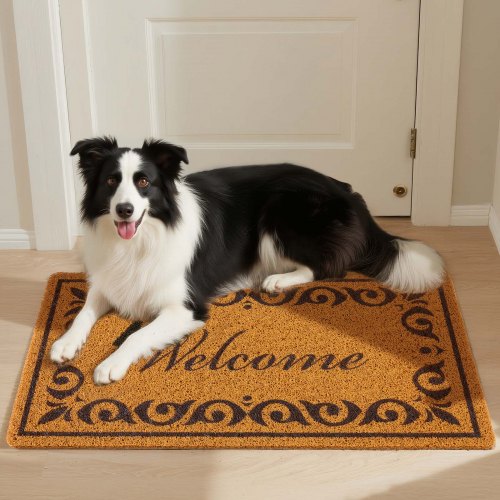 Door Mat Welcome Doormat for Outdoor Entrance 295 x 17 AllWeather Faux