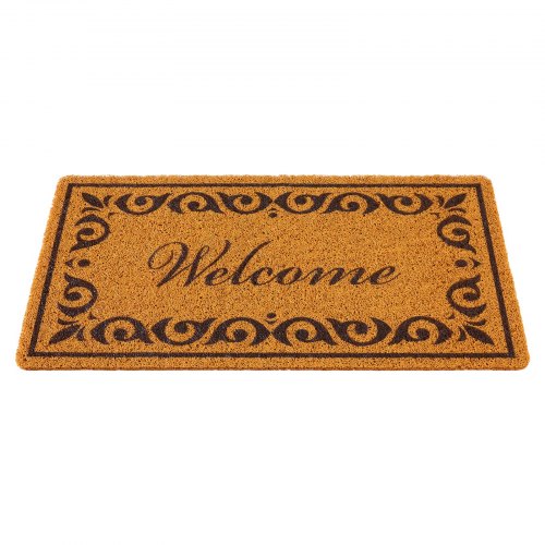 Door Mat Welcome Doormat for Outdoor Entrance 295 x 17 AllWeather Faux