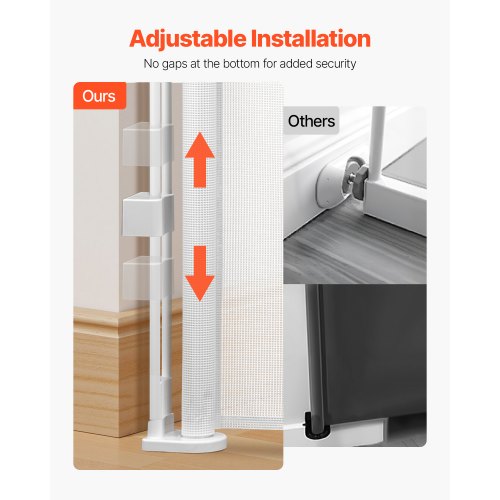 Retractable Baby Gate 34 inch Tall Extends up to 55 inch Wide Retractable