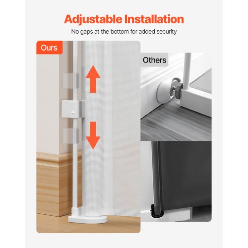 Retractable Baby Gate 34 inch Tall Extends up to 71 inch Wide Retractable