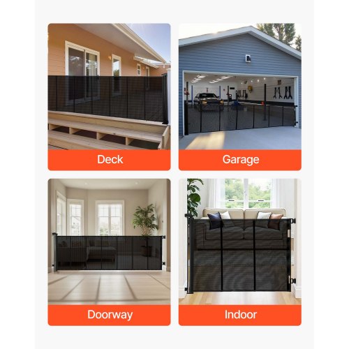 Retractable Baby Gate Extends to 120 inch Extra Wide 38.5 inch Tall