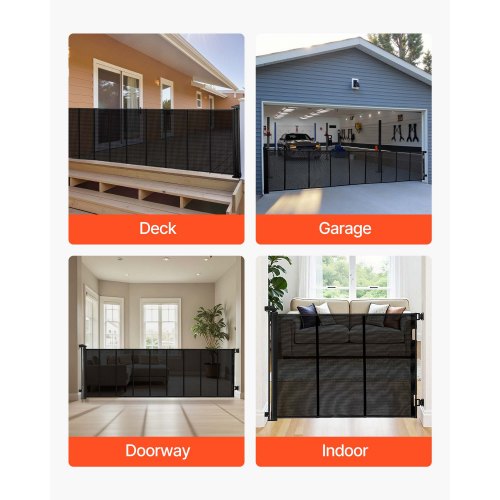 Retractable Baby Gate Extends to 202.7 inch Extra Wide 39 inch Tall