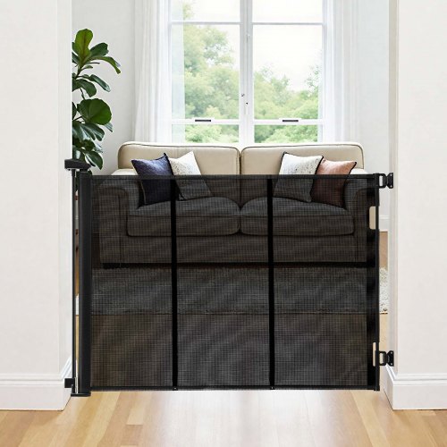 Retractable Baby Gate Extends to 202.7 inch Extra Wide 39 inch Tall