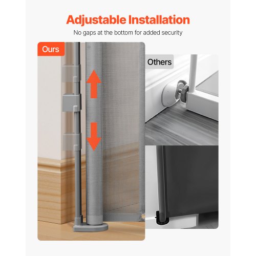 Retractable Baby Gate 34 inch Tall Extends up to 55 inch Wide Retractable