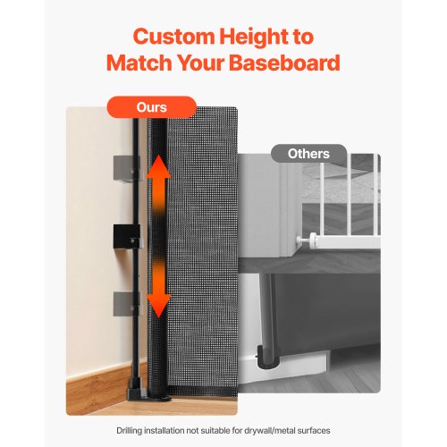 Retractable Baby Gate Extends to 56.3 inch Wide 31.3 inch Tall with Security Lock 1