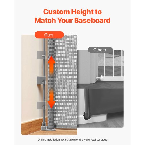 Retractable Baby Gate Extends to 57 inch Wide 38.5 inch Tall with Security Lock 1