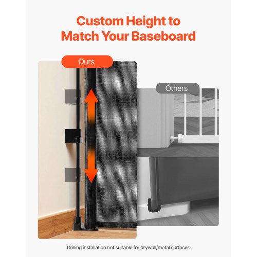 Retractable Baby Gate Extends to 57 inch Wide 38.5 inch Tall with Security Lock 2