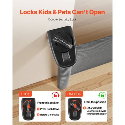 Retractable Baby Gate Extends to 57 inch Wide 38.5 inch Tall with Security Lock 2