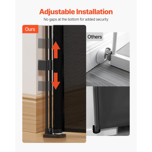 Retractable Baby Gate 34 inch Tall Extends up to 55 inch Wide Retractable 1