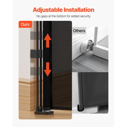 Retractable Baby Gate 34 inch Tall Extends up to 71 inch Wide Retractable