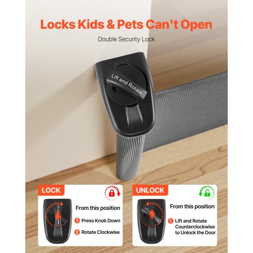 Retractable Baby Gate Extends to 72.8 inch Wide 38.5 inch Tall with Security Lock