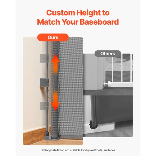 Retractable Baby Gate Extends to 72.8 inch Wide 31.3 inch Tall with Security Lock 1