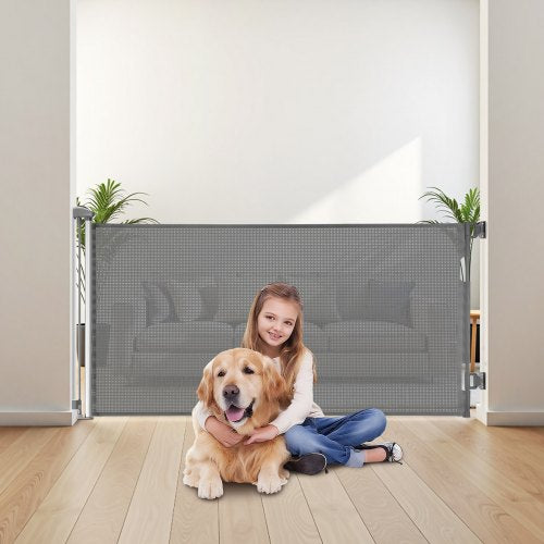 Retractable Baby Gate Extends to 72.8 inch Wide 31.3 inch Tall with Security Lock 1