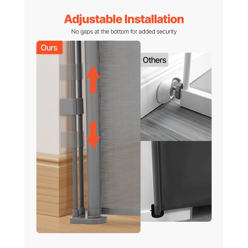 Retractable Baby Gate 34 inch Tall Extends up to 71 inch Wide Retractable