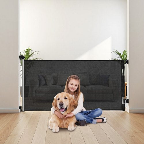 Retractable Baby Gate Extends to 72.8 inch Wide 31.3 inch Tall with Security Lock 2