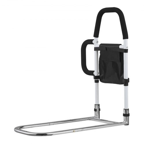 Bed Rail for Elderly Bedside Assist Rails with Side Handle and PU Handrail